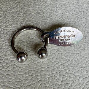 Tiffany & Co. Oval Tag Screwball Key Ring